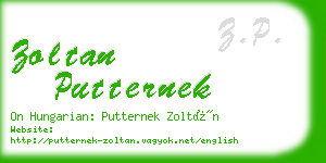 zoltan putternek business card